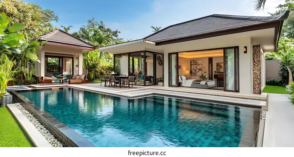 Modern Villa with Private Pool and Patio