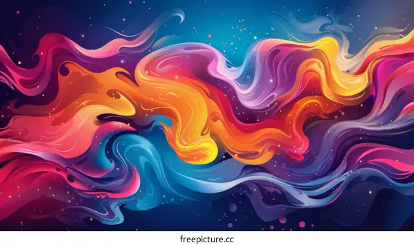 Wavy Multicolor Gradient Abstract Background