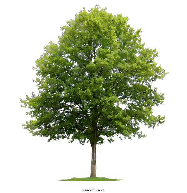 [Transparent Background PNG]Green Tree Isolated on White Background
