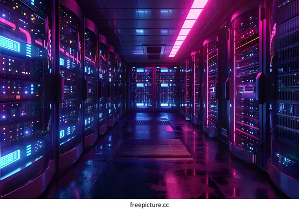 Futuristic Sci-Fi Server Room