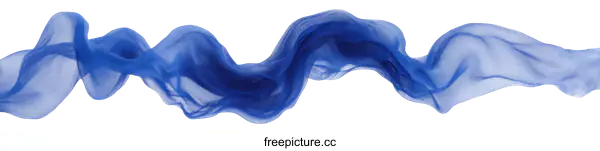 [Transparent Background PNG]Abstract Flowing Blue Fabric Design