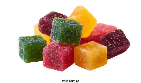 [Transparent Background PNG]Assorted Colorful Candy Cubes