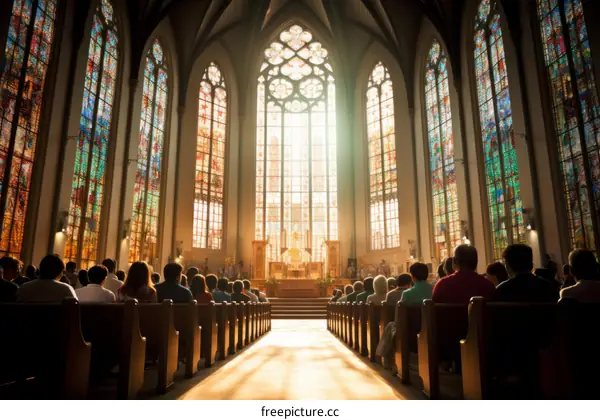 Stained Glass Windows in Church