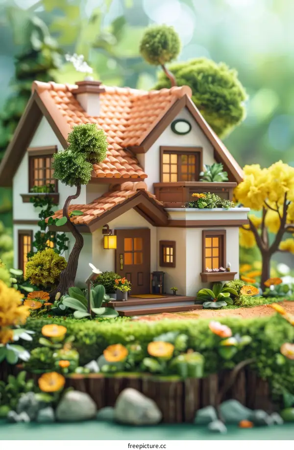 Tranquil Cottage Nestled Amidst Verdant Greenery