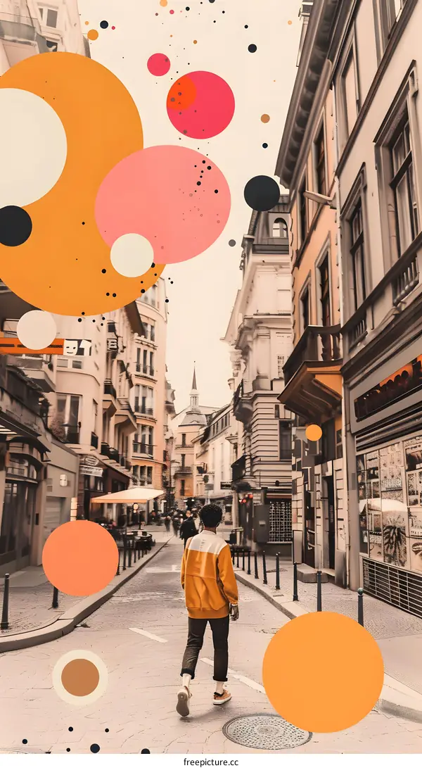 Walking in the European City Street