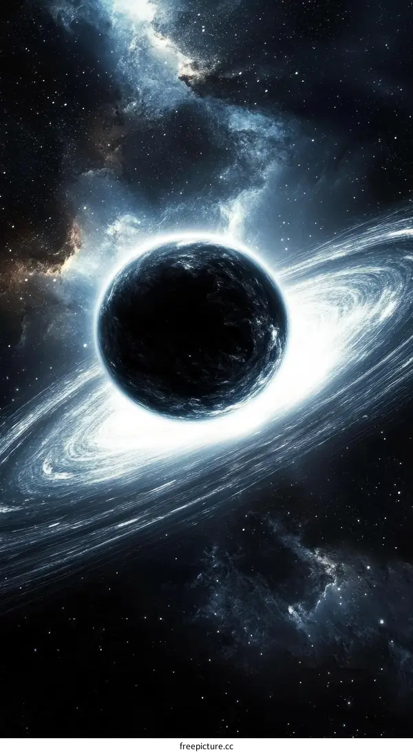 Cosmic Black Hole and Nebulae in Space