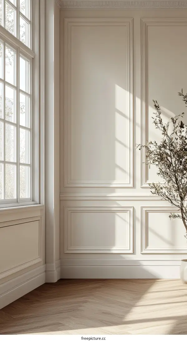 Elegant Interior Design with Classic Wall Paneling