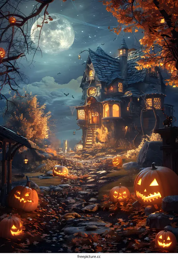 Halloween Pumpkin House