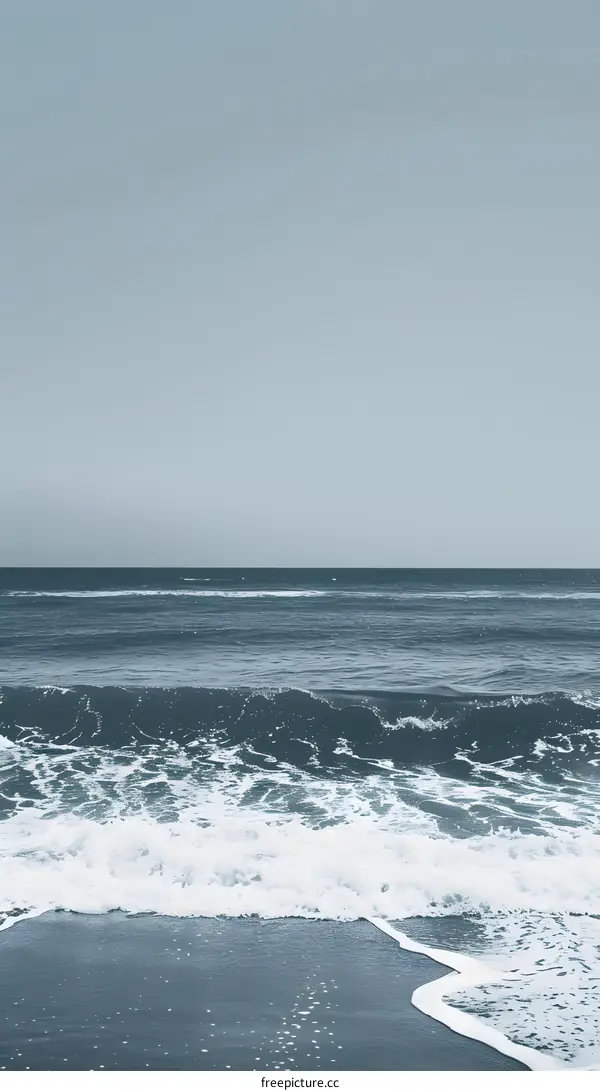 Ocean Waves Crashing On The Beach