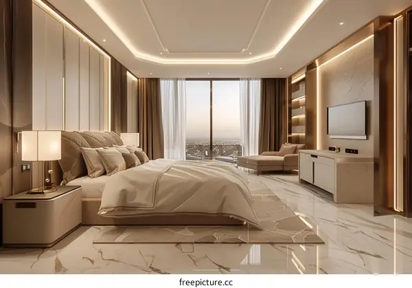 Luxury hotel bedroom