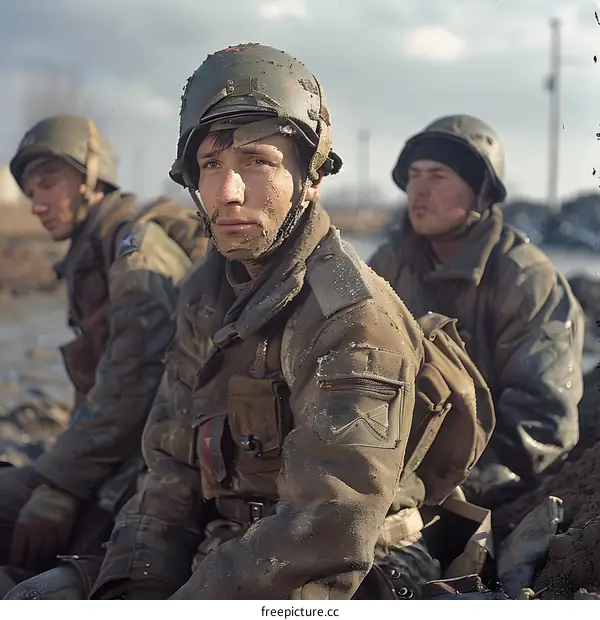 Soldiers of the 101st Airborne Division Take a Break
