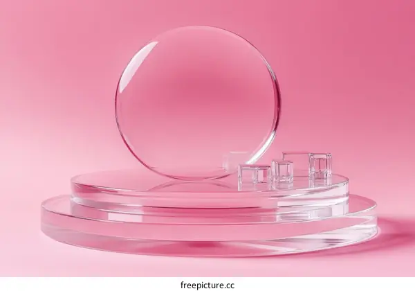 Abstract Transparent Geometric Display Stage