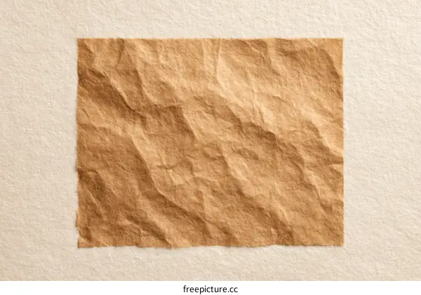 Wrinkled Brown Paper Texture Background