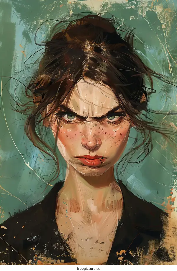 Asian Woman in Traditional Floral Kimono