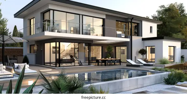 Modern House Architecture with Stunning Swimming Pool
