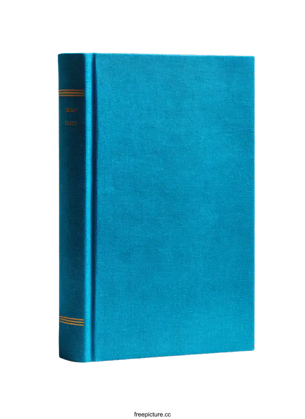 [Transparent Background PNG]Teal Blue Hardcover Book Cover Close-up