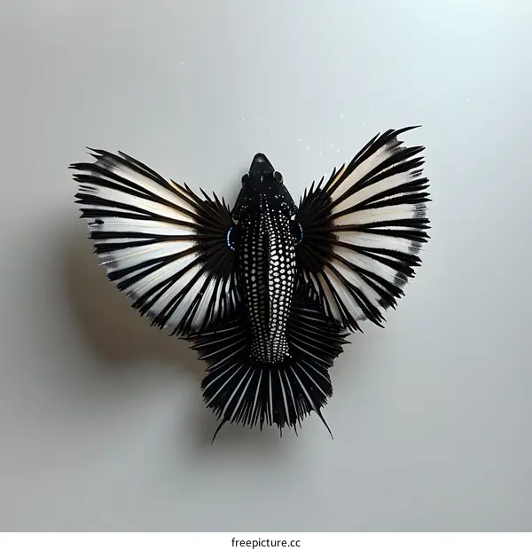 Black and white butterfly fish
