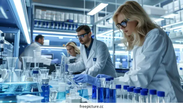 Scientists working in a laboratory