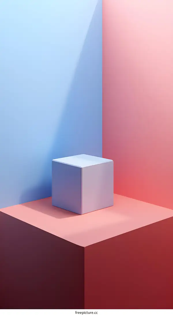 Minimalist Geometric Abstract Background with Pastel Colors