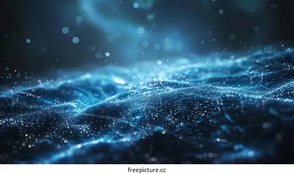 Mesmerizing Blue Vortex: Abstract Particles Background