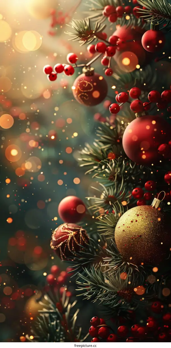 Red and Gold Christmas Tree Ornaments