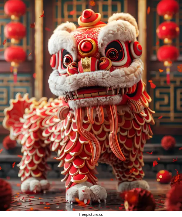 Lion Dance Performance for the Chinese New Year