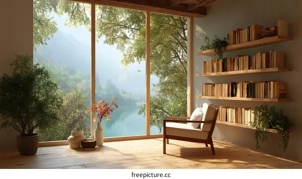 Peaceful Reading Nook with Scenic View