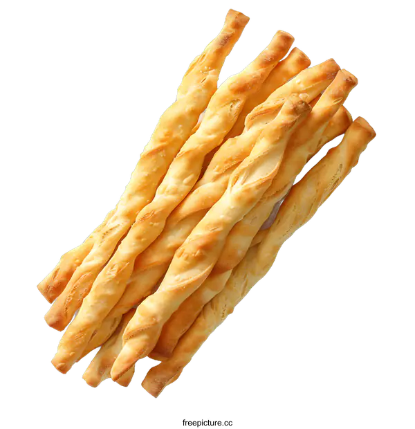 [Transparent Background PNG]Italian breadsticks grissini isolated on white background