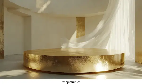 Elegant Gold Podium Display Background