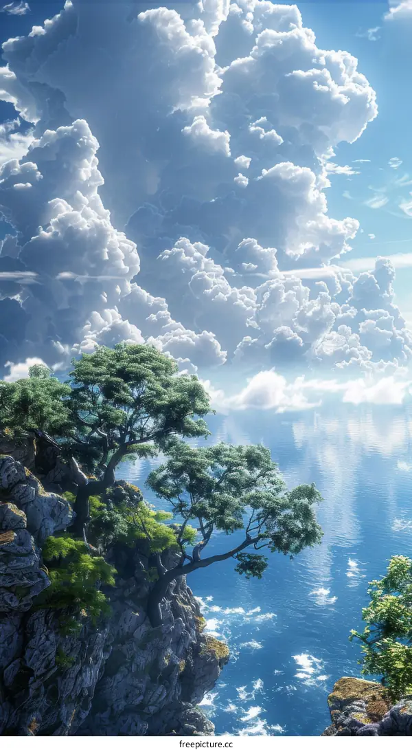 Stunning Coastal Scenery with Dramatic Clouds