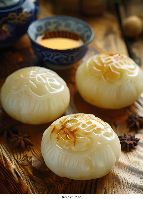 Chinese Pastry with Auspicious Characters