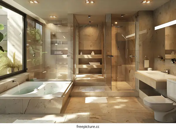 Luxury Modern Bathroom Design Illustration