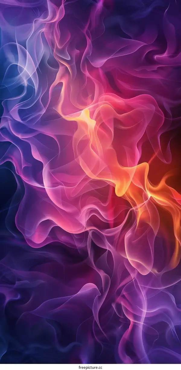 Abstract Colorful Flames