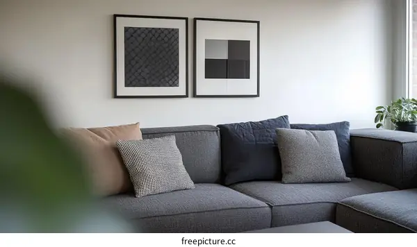 Modern Living Room Decor with Abstract Art