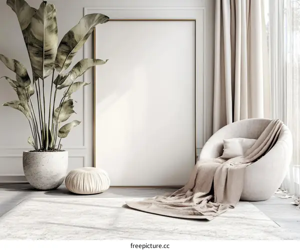 Modern Minimalist Interior Design Illustration