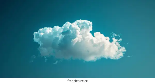 Single Cloud in a Vast Blue Sky