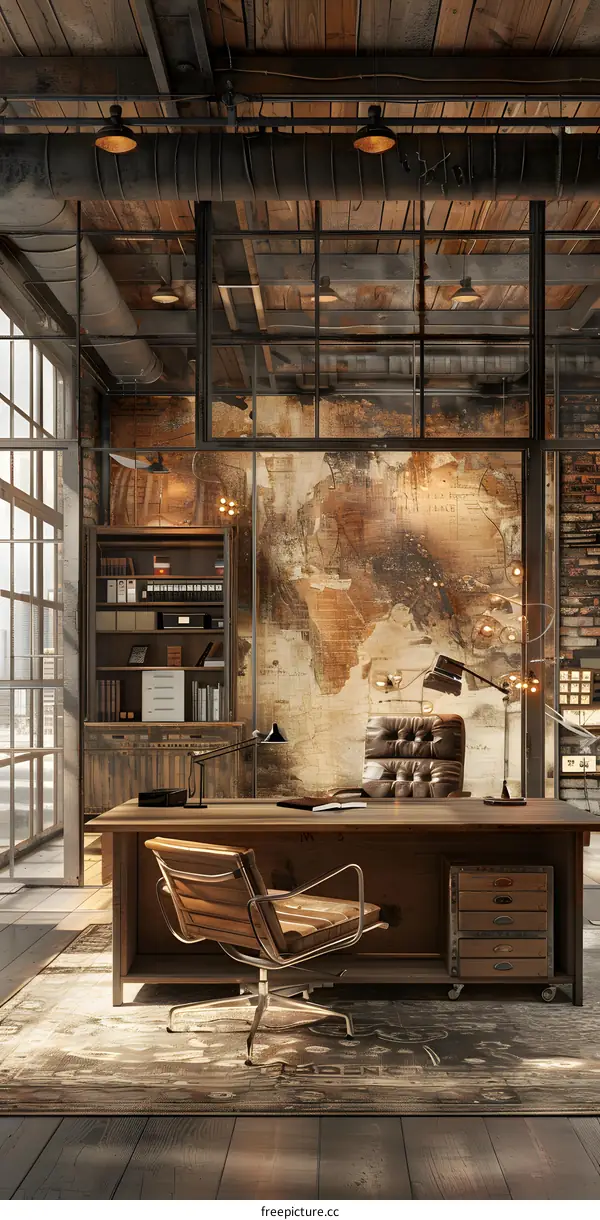 retro style office interior design