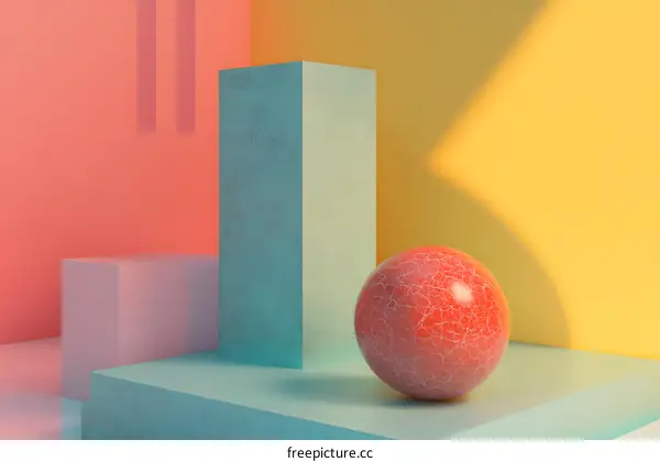 Abstract Geometric Shapes With Color Palette