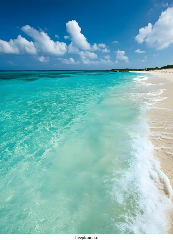 Clear Turquoise Water and White Sand Beach