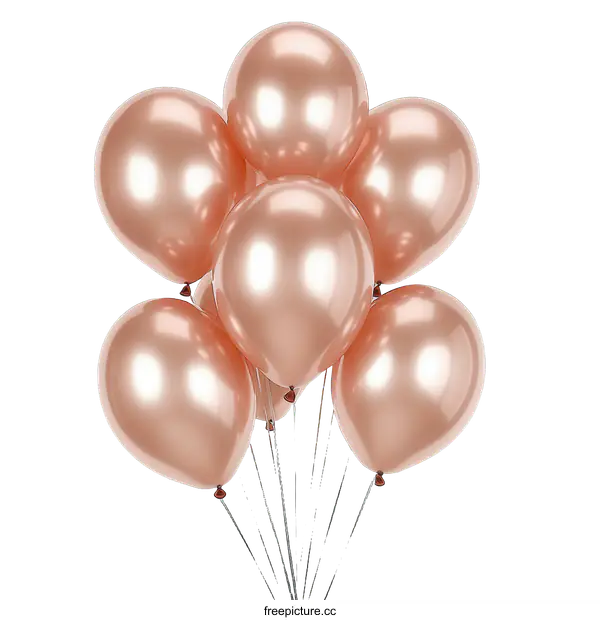 [Transparent Background PNG]Rose Gold Balloons Festive Decoration