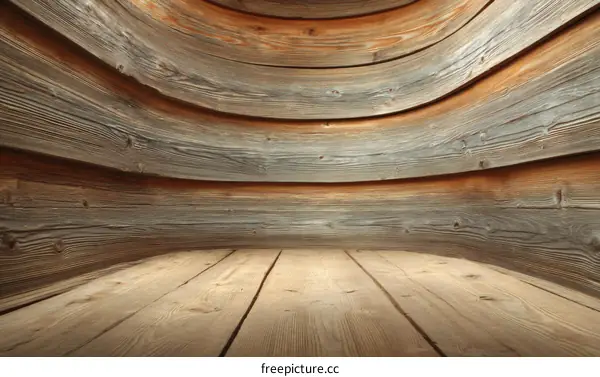 Wooden Wall and Floor Interior Design