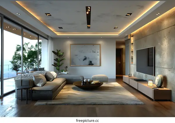 Modern minimalist living room