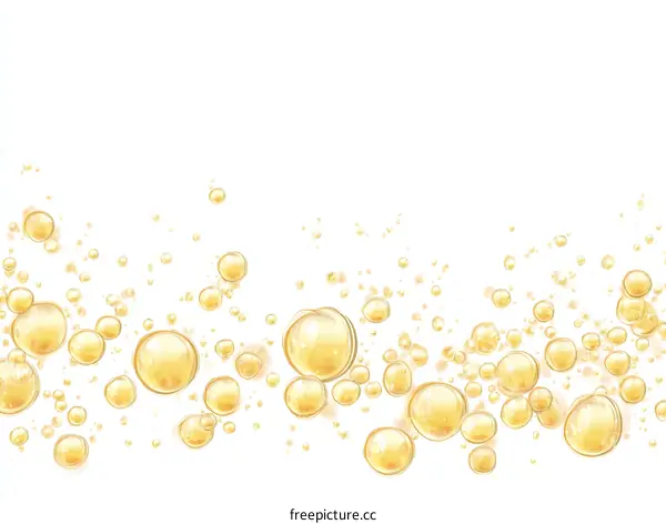 Golden Bubbles Illustration Background
