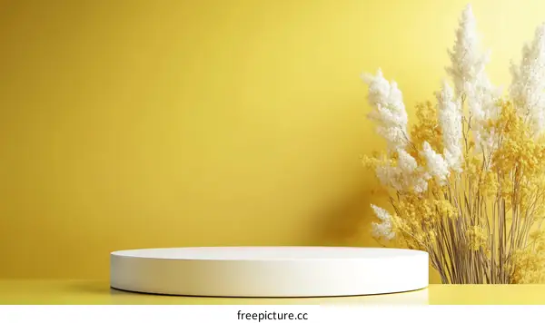 Yellow Background Minimalist Product Display