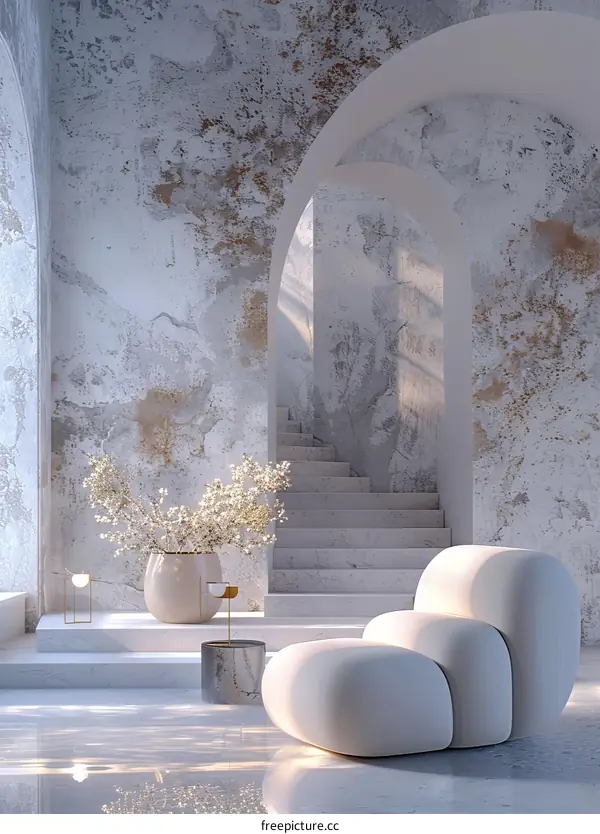 Modern Minimalist Interior Design with Soft Seating