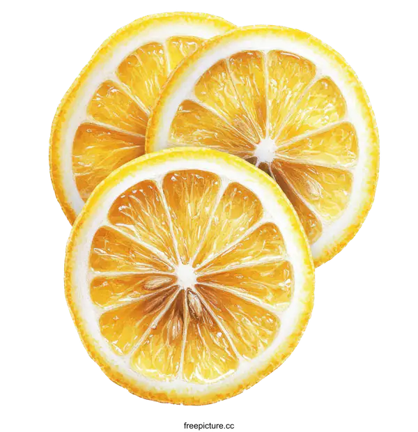 [Transparent Background PNG]Close Up of Lemon Slices Illustration