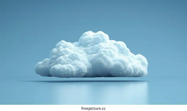 Blue cloud on blue background