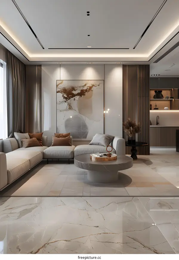 Modern minimalist living room design renderings