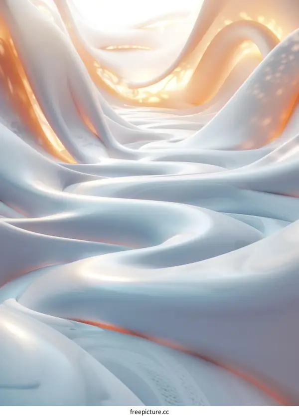 White and Orange Abstract Art