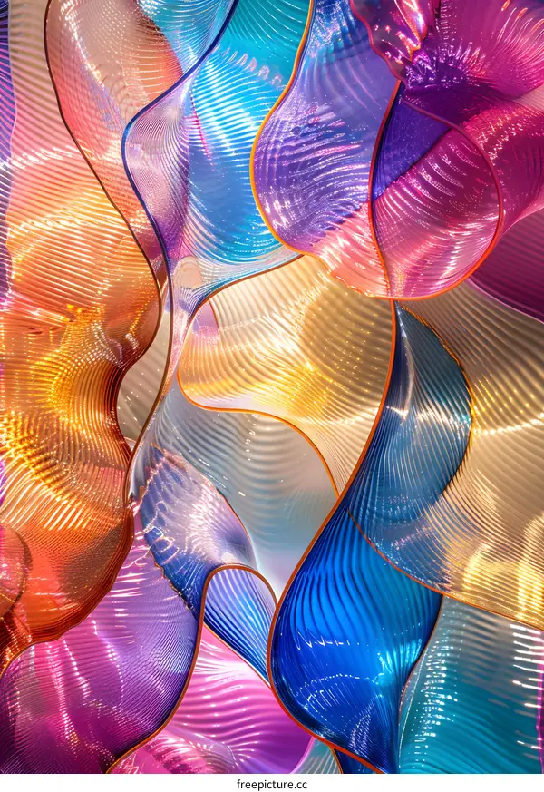 Abstract Colorful Glass Art